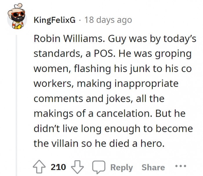 Oh no, this one's about Robin Williams, too. What is there to believe now?