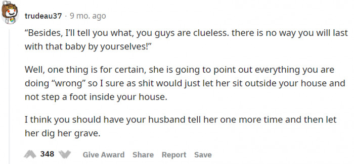 Let her dig her grave. smh.