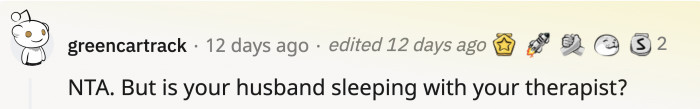 However, many were also suspicious that her husband and the therapist had some kind of close relationship.