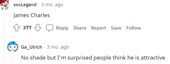 23. James Charles should follow suit...