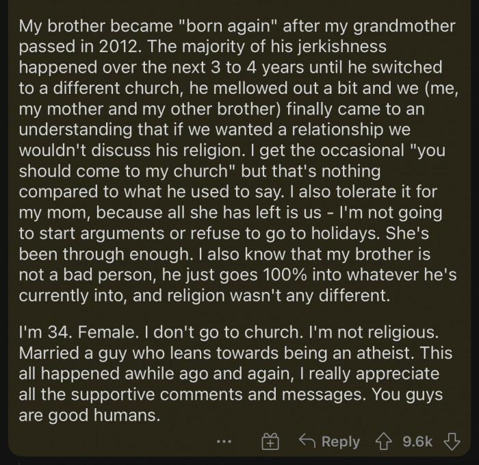 Religion wasn’t any different.