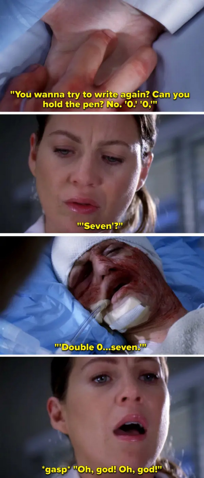 24. In Grey's Anatomy, when George was hit by a bus