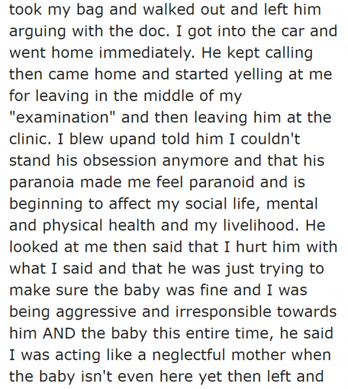 There's nothing that the original poster did that makes her a neglectful mother.