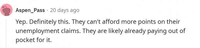 Because of the high unemployment insurance premiums the company is paying.