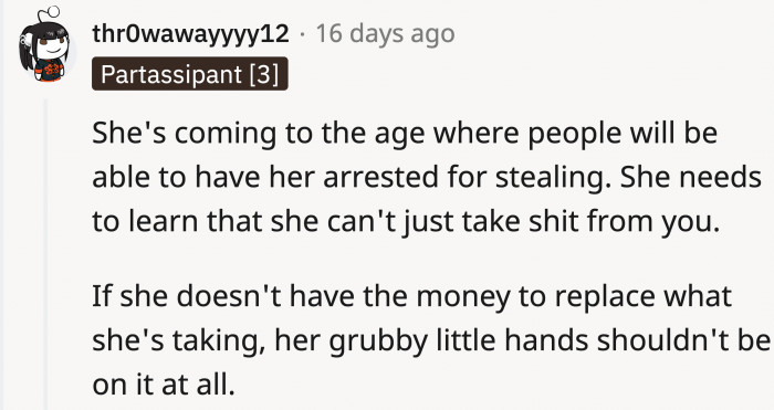 OP's sister should stop and take accountability for her actions, or...