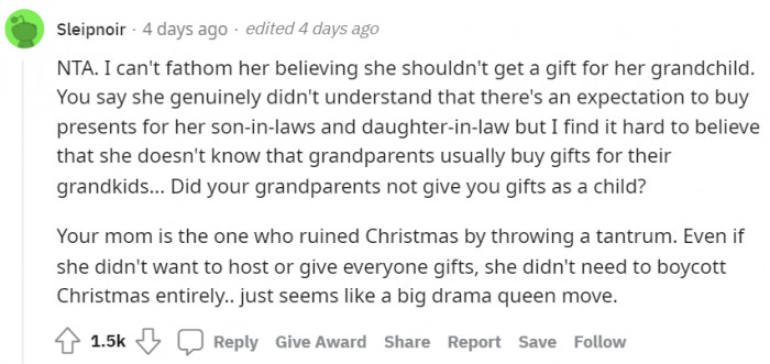 Alpha's mom ruined family Christmas.