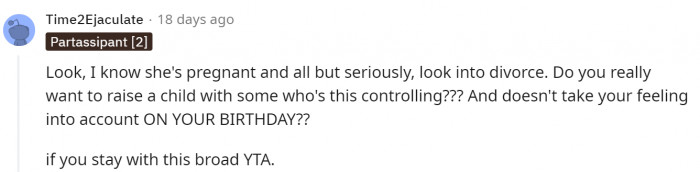 Extreme suggestions even involved divorce.