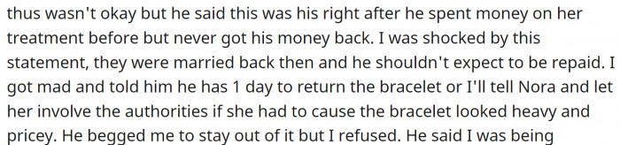 The husband's explanation was ruthless and shocking.