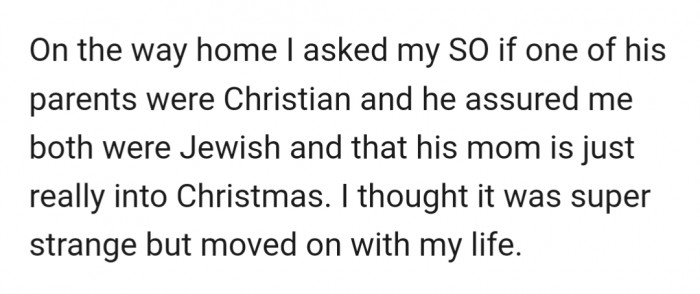 Everyone involved was very much Jewish, though.