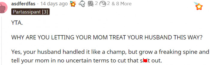 1. Your husband handled it like a champ