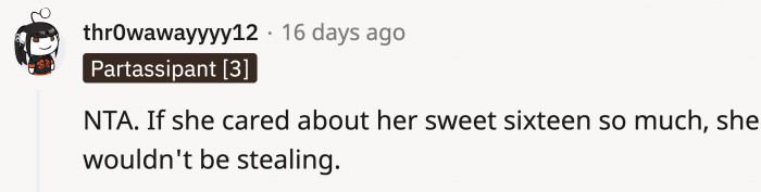 She's crying about it, which means she really does care, but she didn't think things through when she stole the iPad.