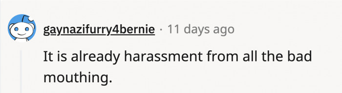 Being badmouthed is grounds for even a basic write-up.