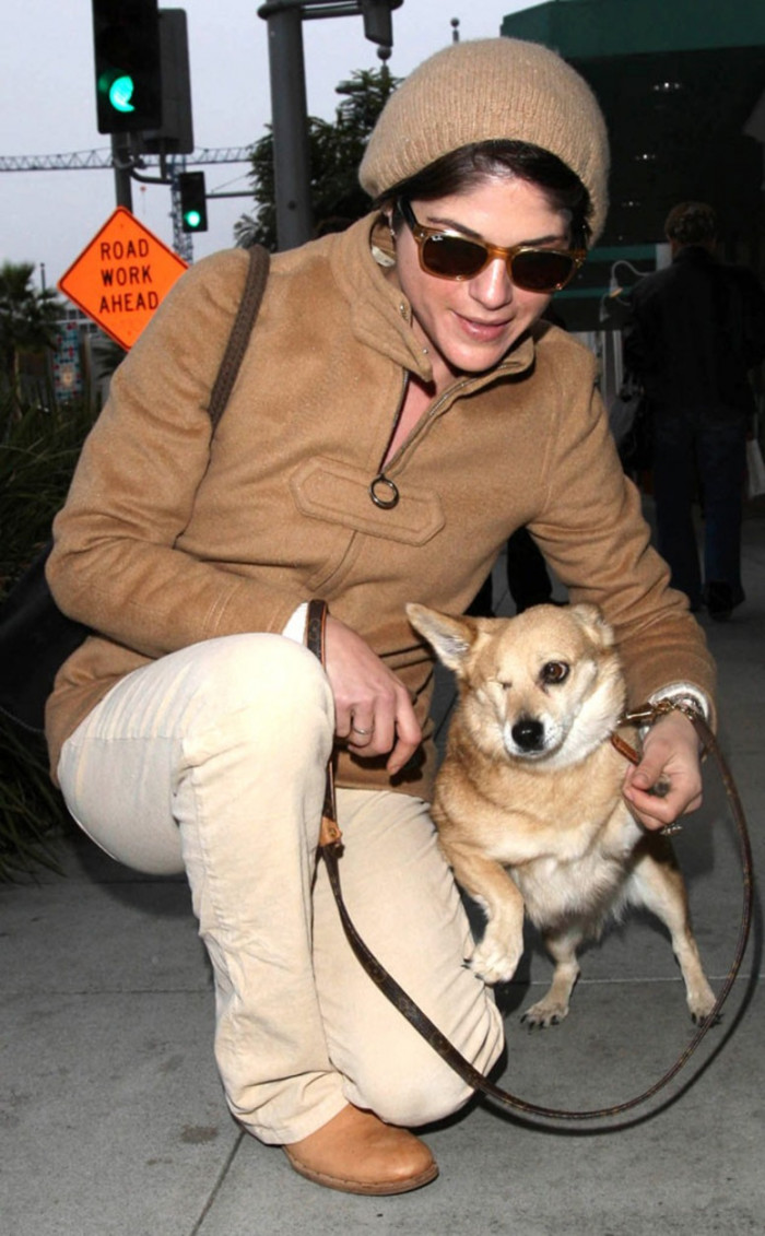 40. Selma Blair and her dog, Wink