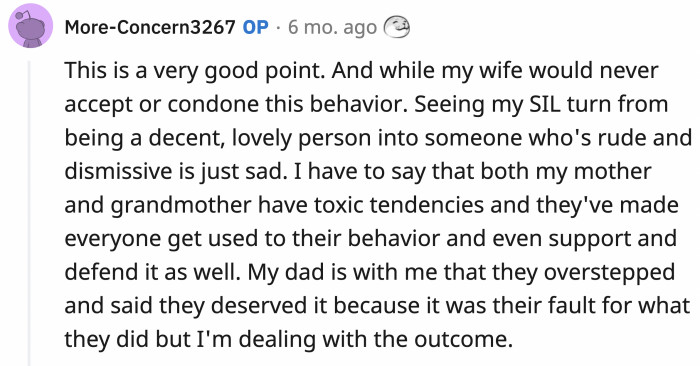 OP and his wife sound like very reasonable people who know and respect boundaries.