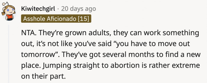 They took it to extremes and blamed it on the considerate sister