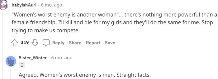 That women are their own worst enemy