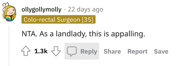 Even other landladies can't believe what they've just read.