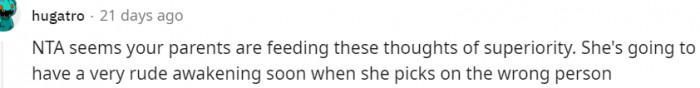 23. She's going to have a rude awakening soon