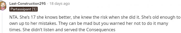 She knew the risk involved but still went ahead