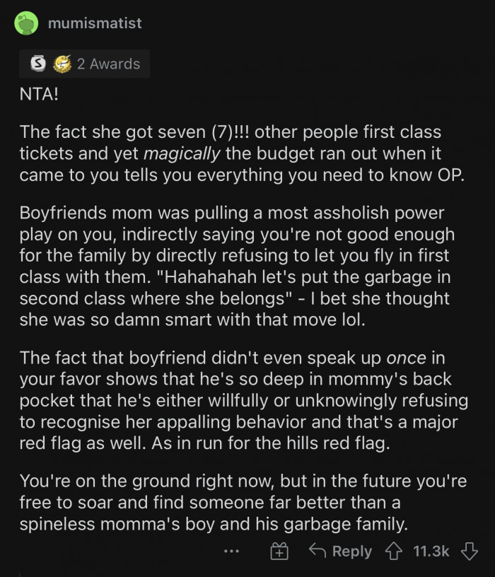 The mother did it intentionally, and OP had the right reaction.