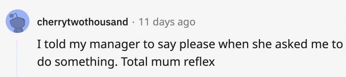 Never too old to practice good manners