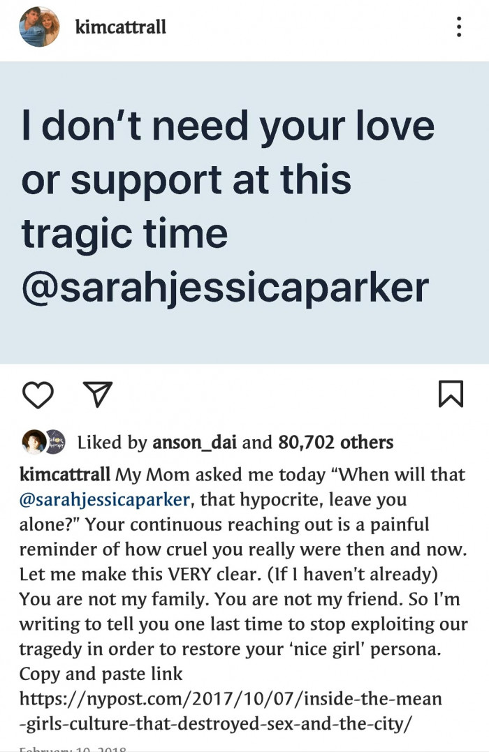 6. When Kim Cattrall revealed the real status between her and Sarah Jessica Parker