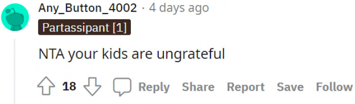 The kids are ungrateful.