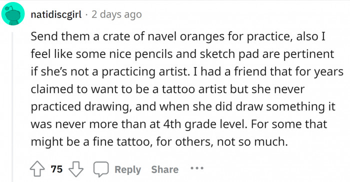 It is important to be a good artist to even start practicing as a tattoo artist.