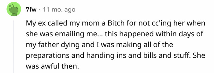 Glad to see that she's now an 'ex'