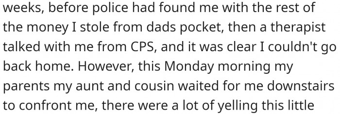 The parents should have sent him for therapy after noticing potential red flags and should have taken responsibility.