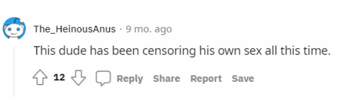 Who would've thought you could censor your own s*x?