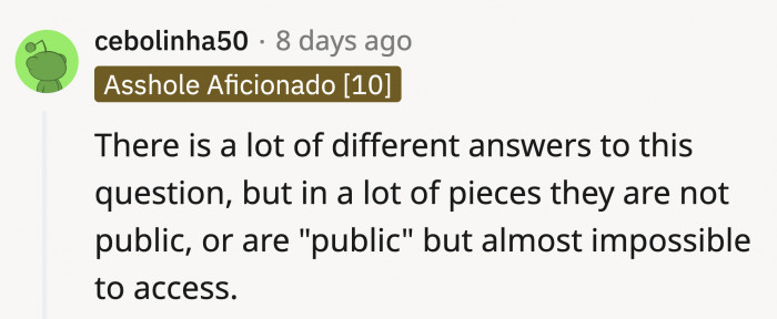 It all depends on what was legally agreed upon, and there are many things that can’t be disclosed to the 'public'