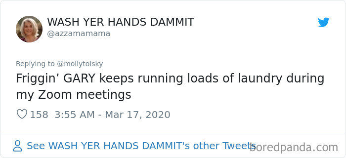 Remote work couple reacts angrily to a Slack message about office problems.