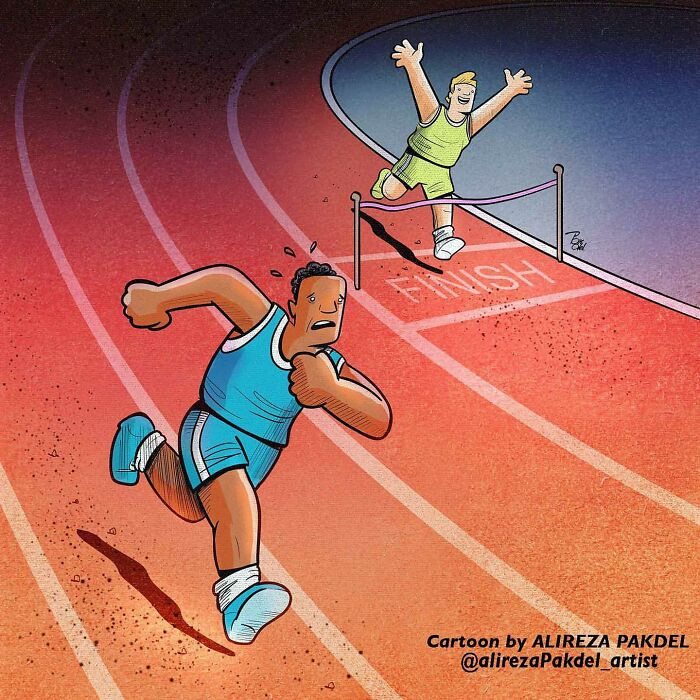 3. In this unfair world, the finish line for people of color is ahead of those with fair complexions.