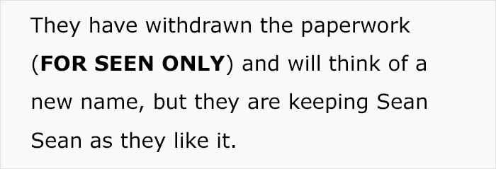 They are keeping Sean Sean.