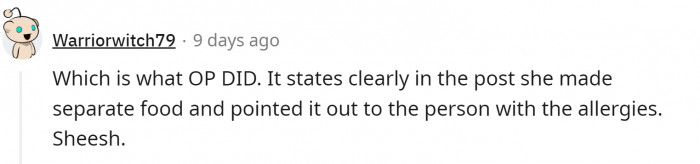 OP clearly stated which food contains oranges