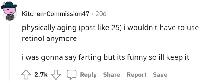 Farting would be a more logical answer because who likes to embarrass themselves?