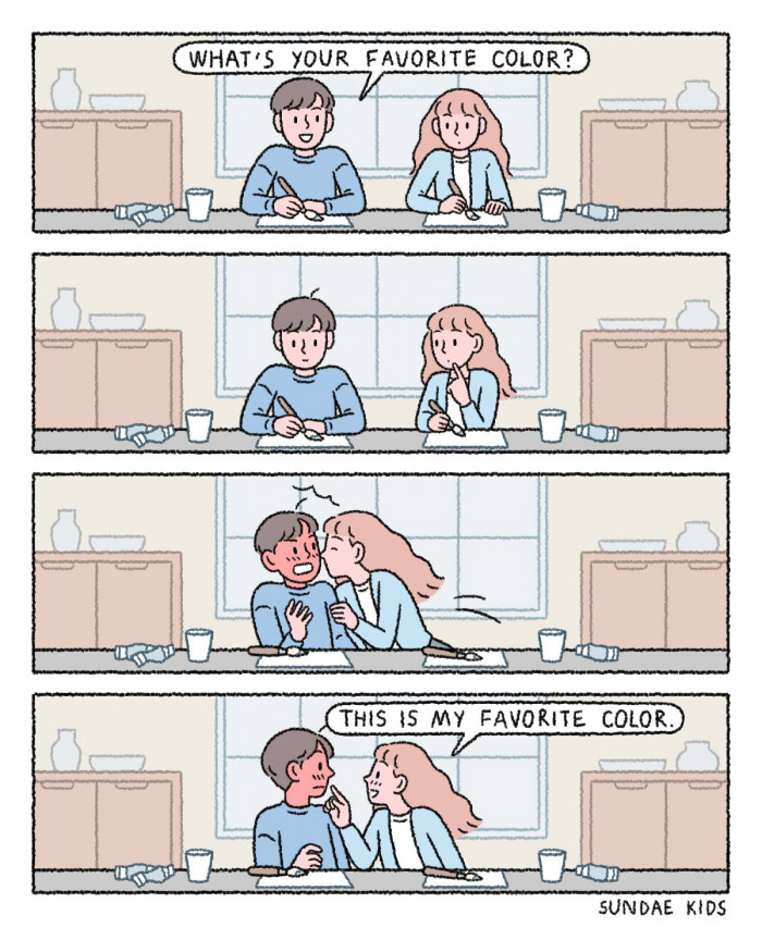 19. The color of your blush is my favorite color