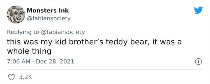 My brother's teddy bear