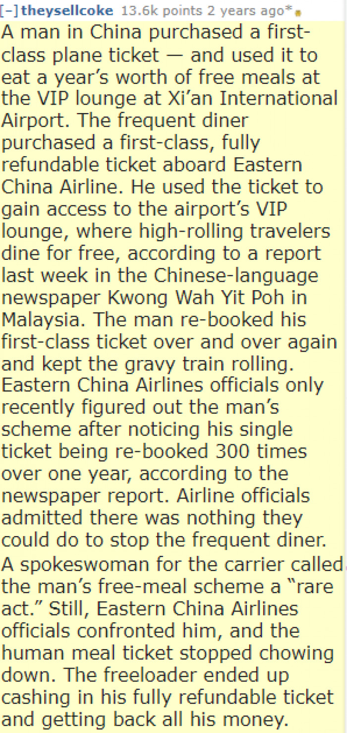 A very brave and smart man. He even got all his money back!