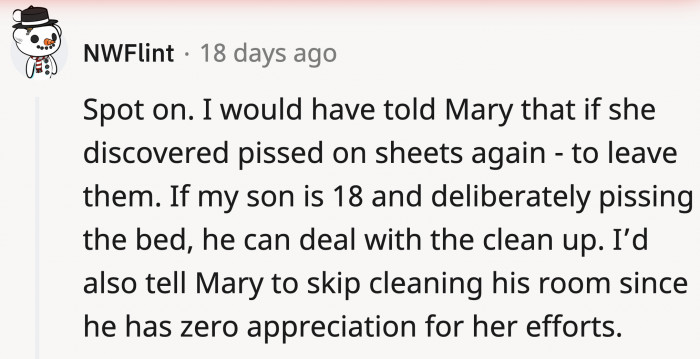 If he can put a lot of effort into messing with Mary...