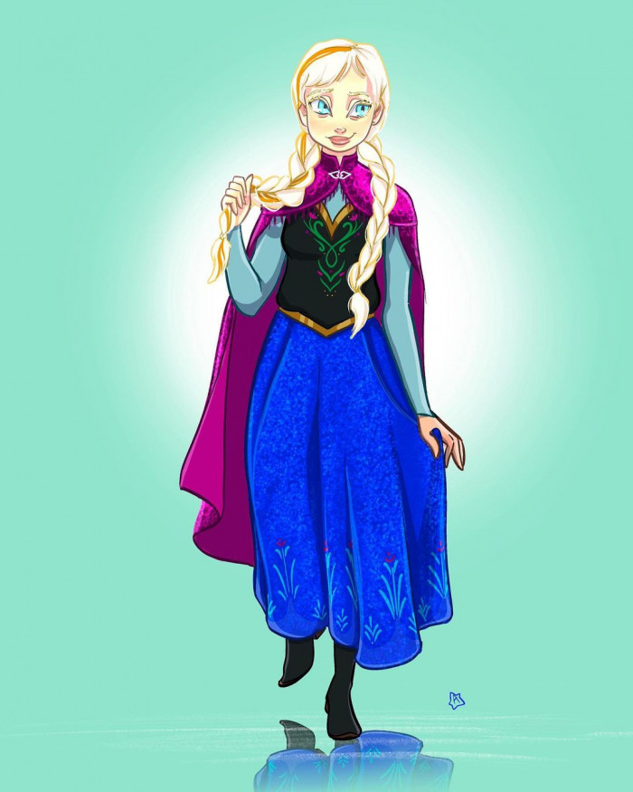 16. And here is Anna from Frozen with albinism