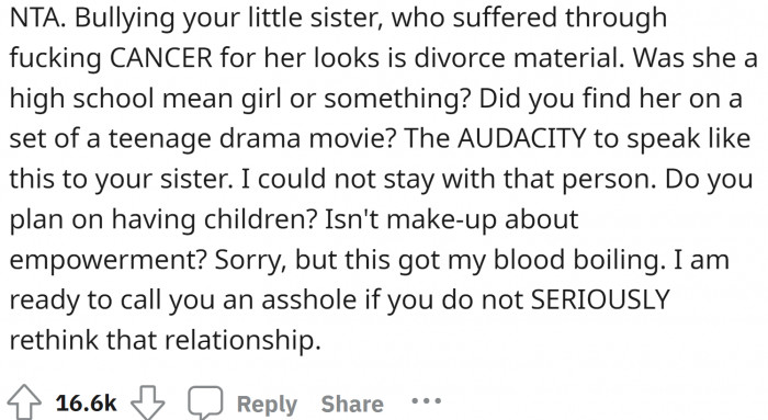 OP, you should consider what you have gotten yourself into. She is insensitive and just doesn't care about your family.