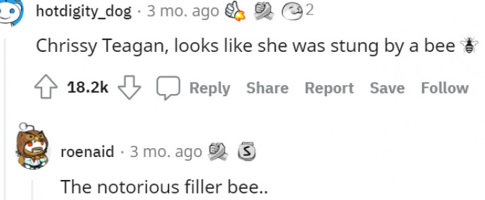 17. Chrissy Teigen has been nominated once again...