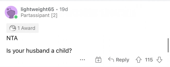 This is a comment made of gold.