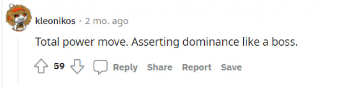 Definitely a power move.