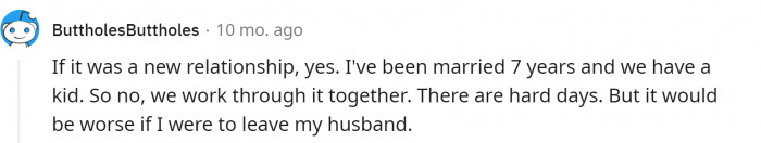 16. But it's easier to end a new relationship.