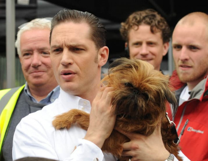 7. Tom Hardy has his own tiny Chewbacca