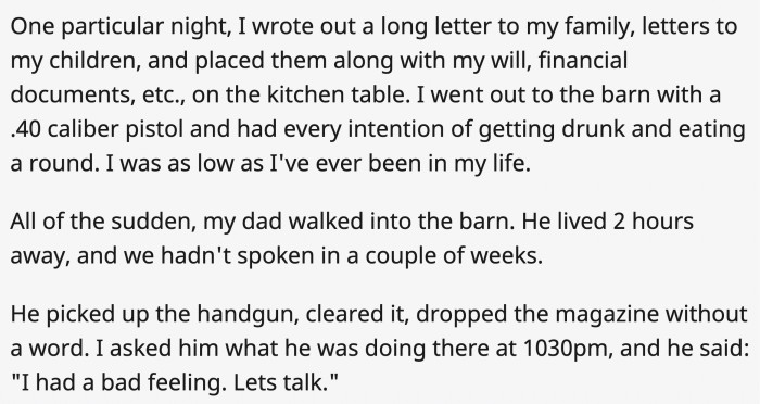 The dad was just right on time