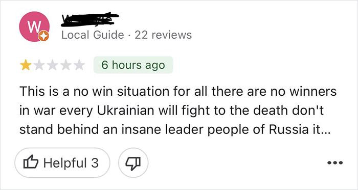 This one calls Putin an insane leader of Russia.